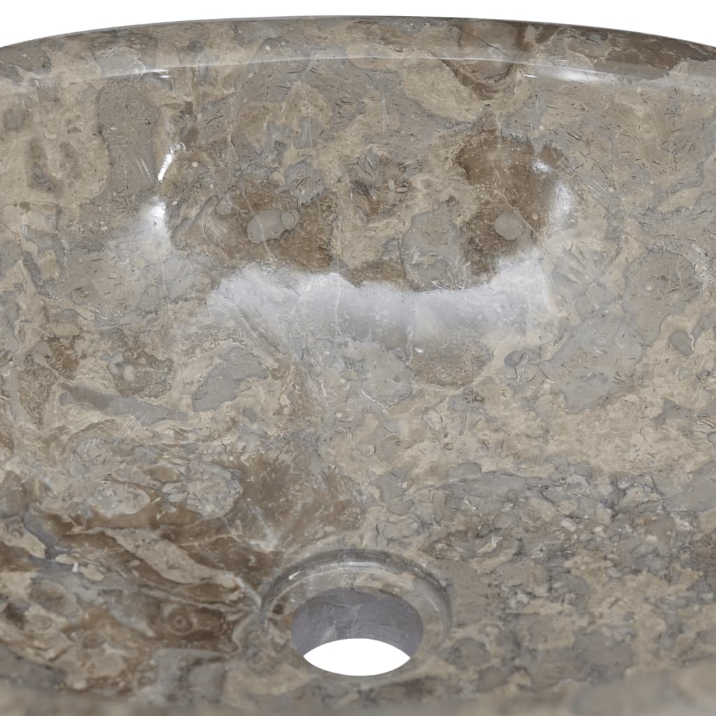 vidaXL Vask 53x40x15 cm marmor grå
