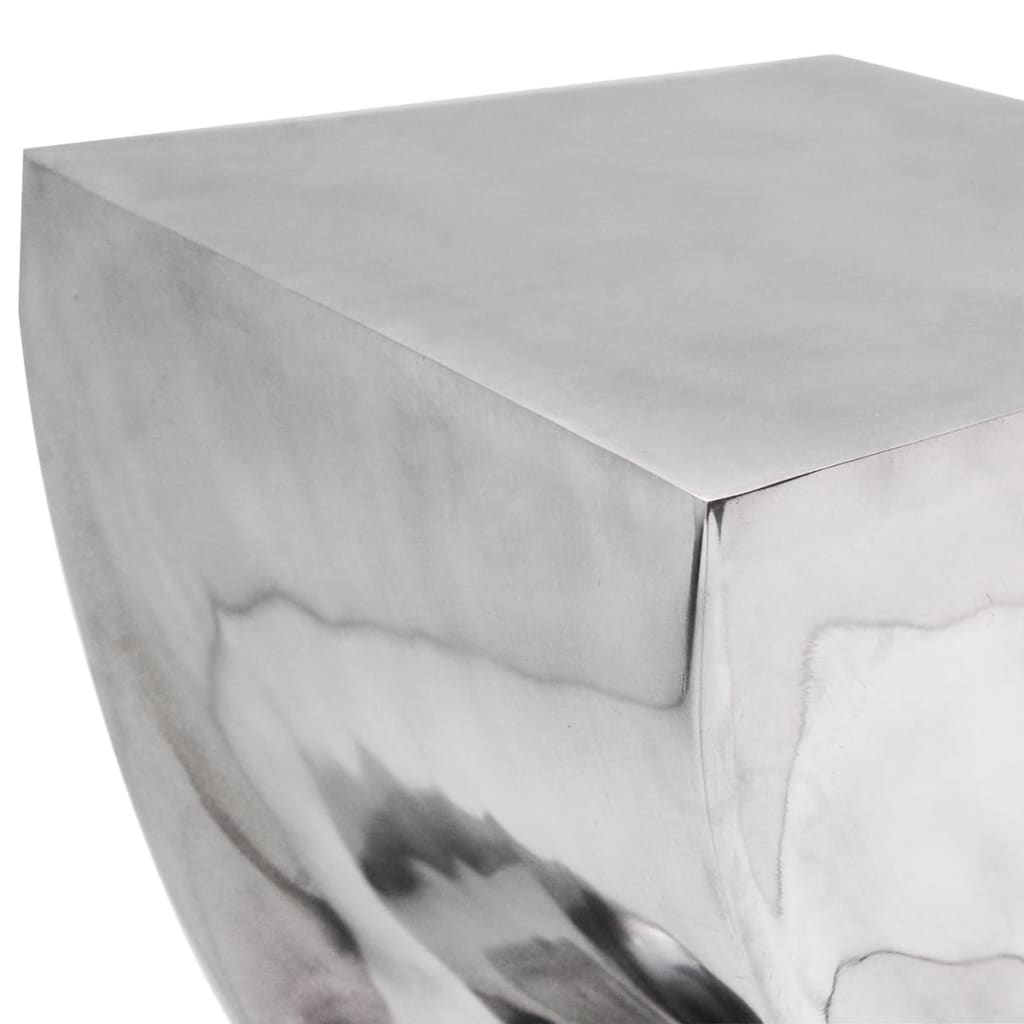 vidaXL Krakk/Sidebord Vridd Form Aluminium Sølv