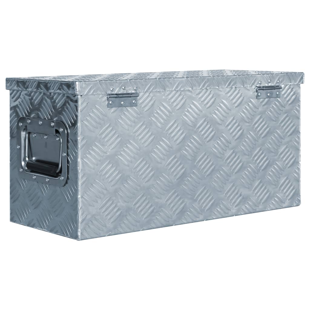 vidaXL Aluminiumsboks 61,5x26,5x30 cm sølv