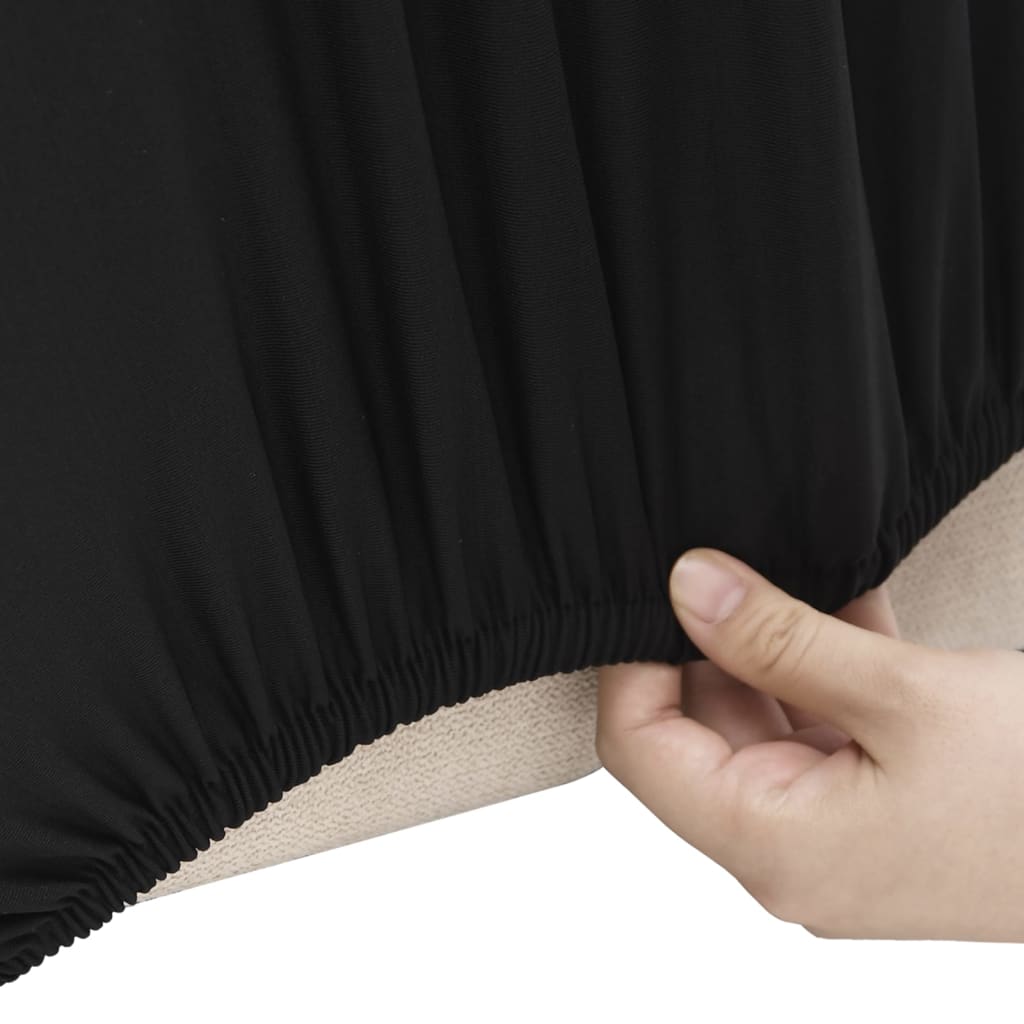 vidaXL 4-seters sofaovertrekk polyester svart