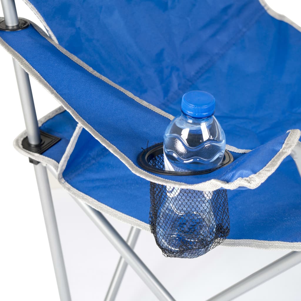 Bo-Camp Sammenleggbar campingstol stål blå 1267188