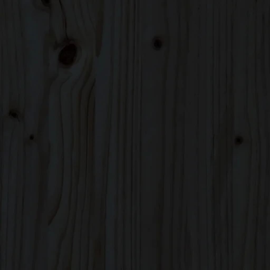 vidaXL Sengegavl svart 205,5x4x100 cm heltre furu