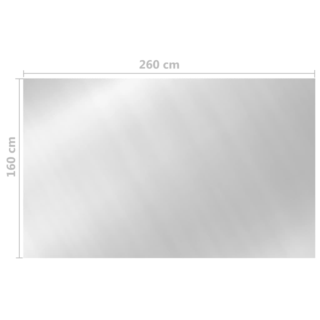 vidaXL Bassengtrekk sølv 260x160 cm PE