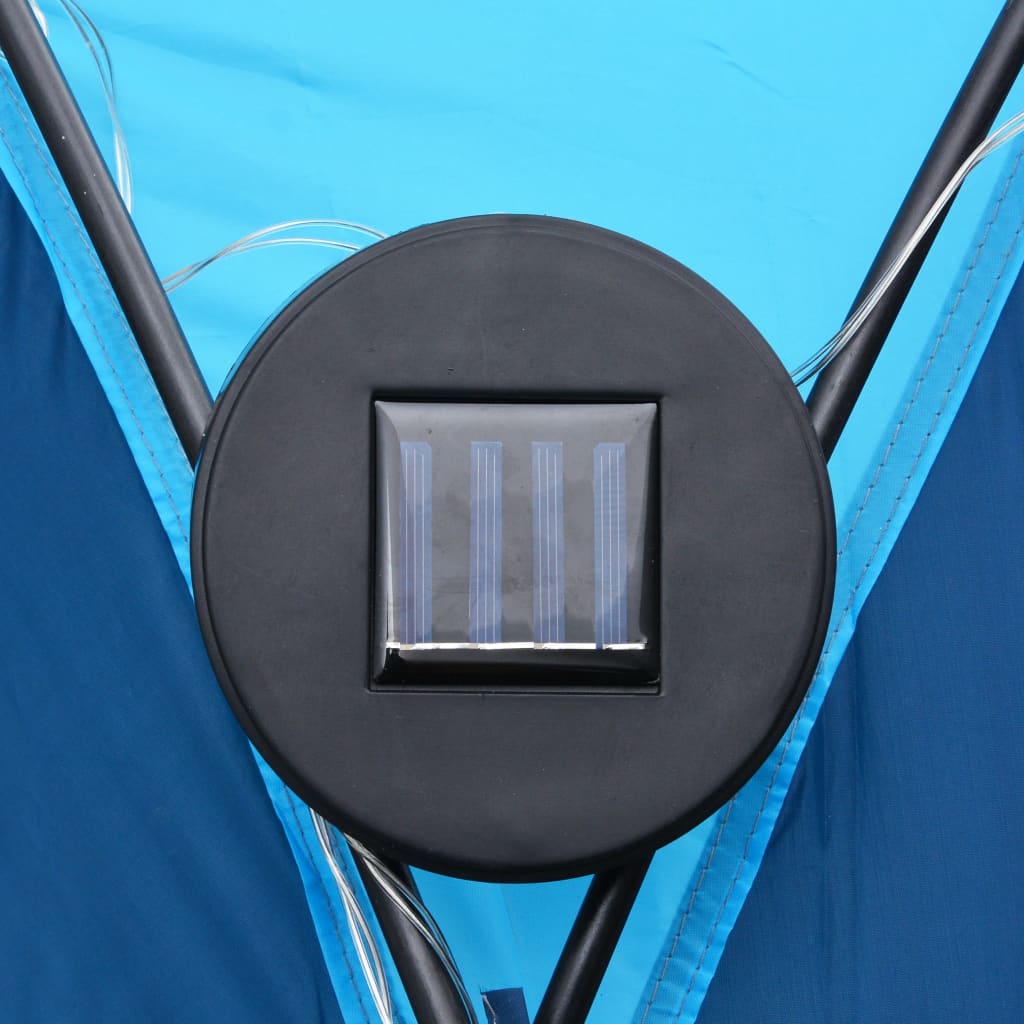 vidaXL Partytelt med LED og 4 sidevegger 3,6x3,6x2,3 m blå