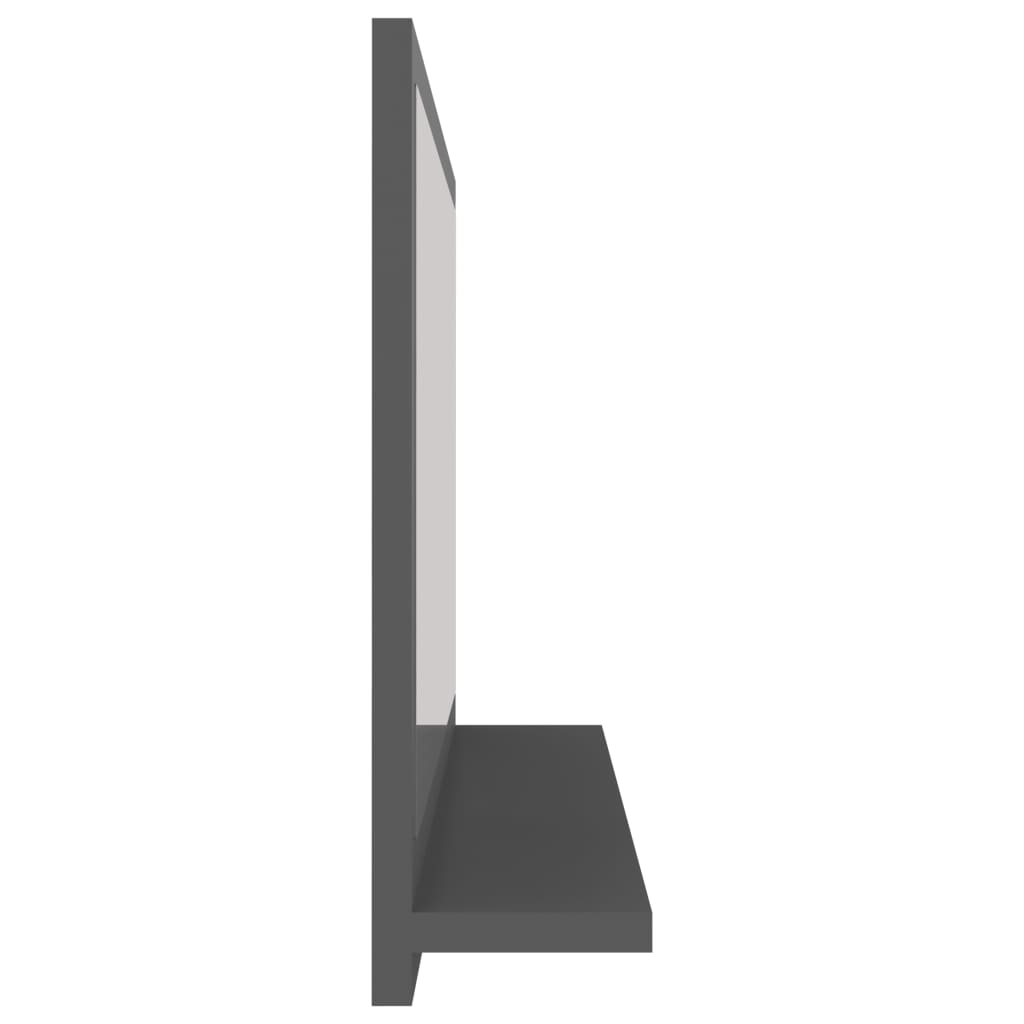 vidaXL Baderomsspeil grå 60x10,5x37 cm sponplate