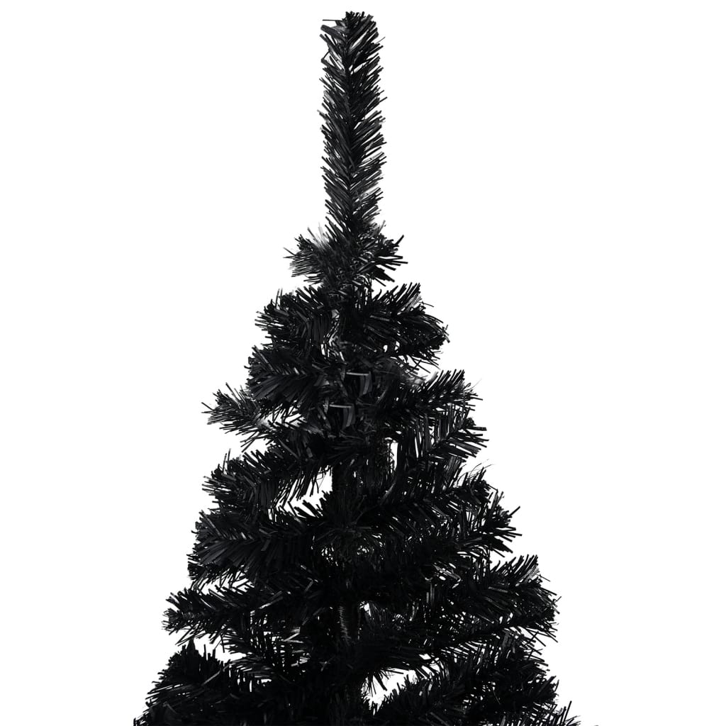 vidaXL Kunstig juletre med LED og kulesett 150 cm PVC svart