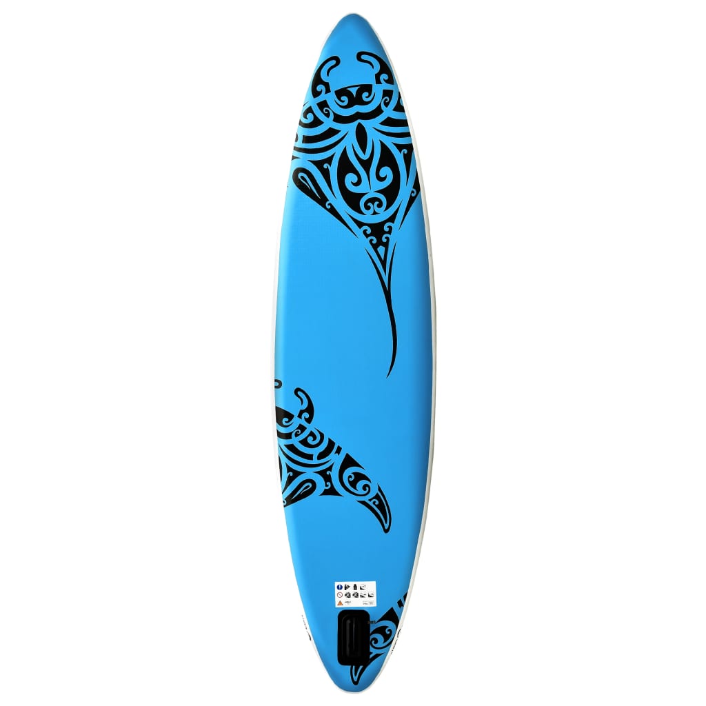 vidaXL Oppblåsbart padlebrettsett 305x76x15 cm blå
