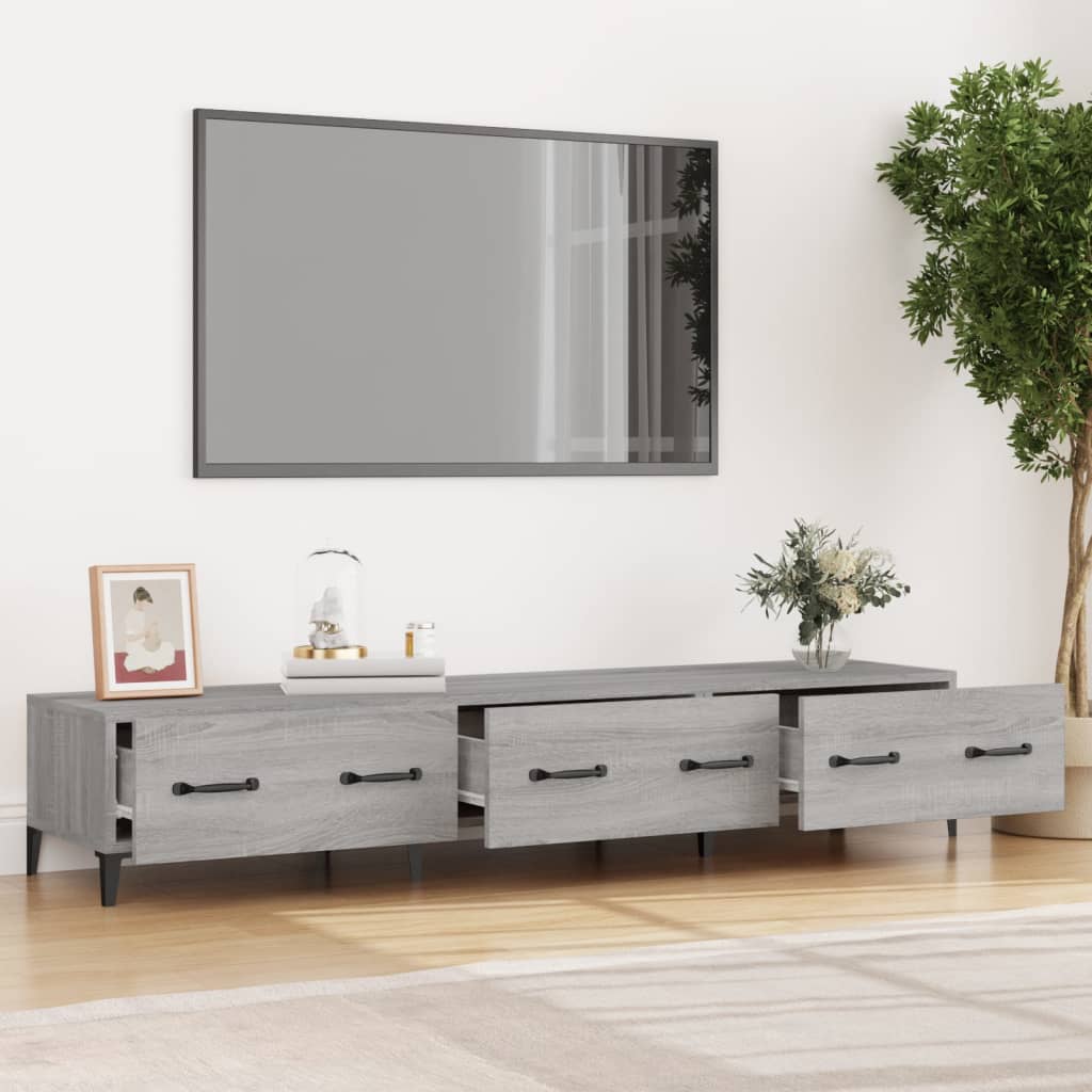 vidaXL TV-benk grå sonoma 150x34,5x30 cm konstruert tre
