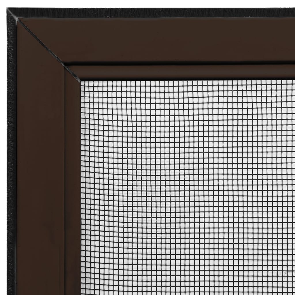vidaXL Utvidbar insektskjerm for vindu brun (100-193)x75 cm