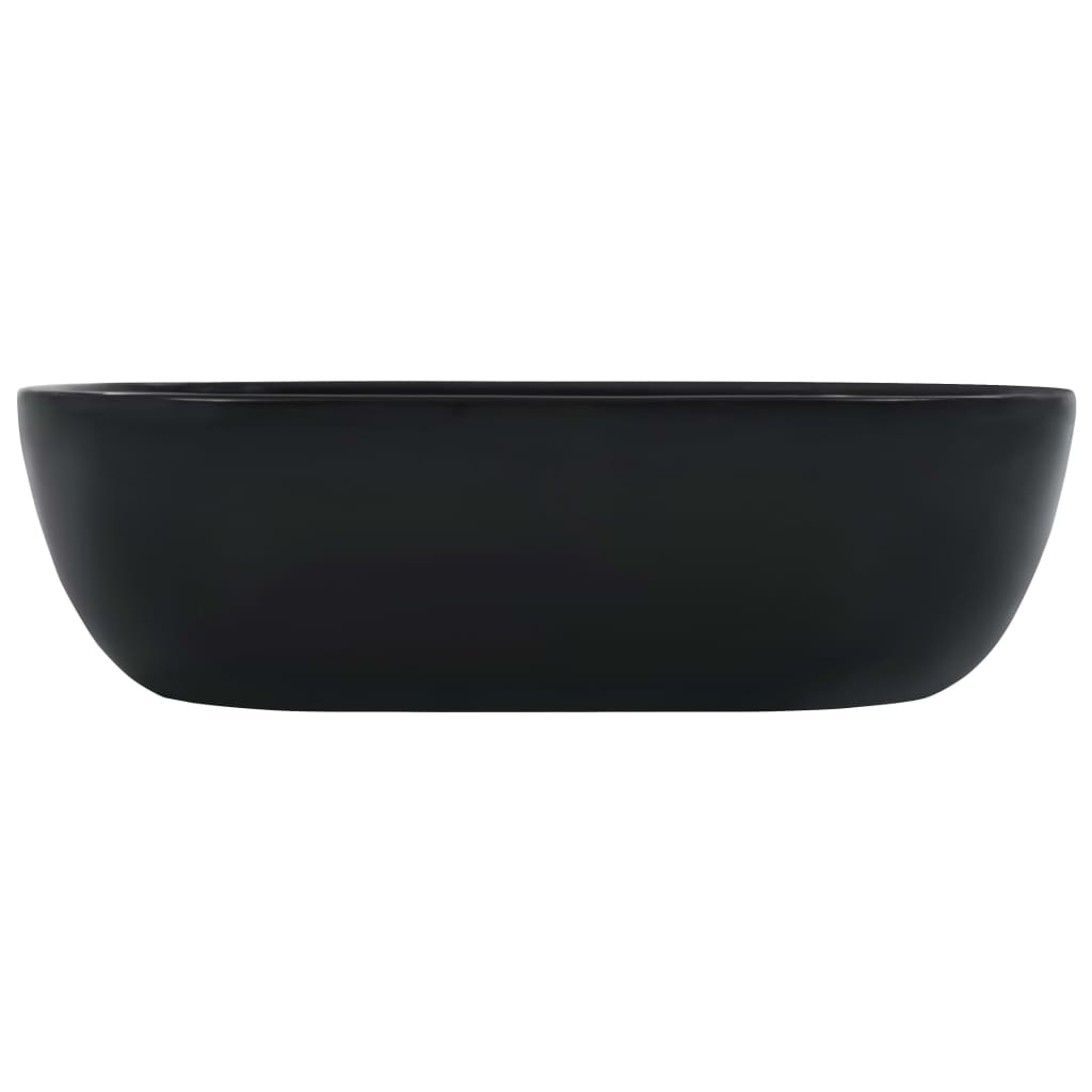 vidaXL Vask 45,5x32x13 cm keramikk svart