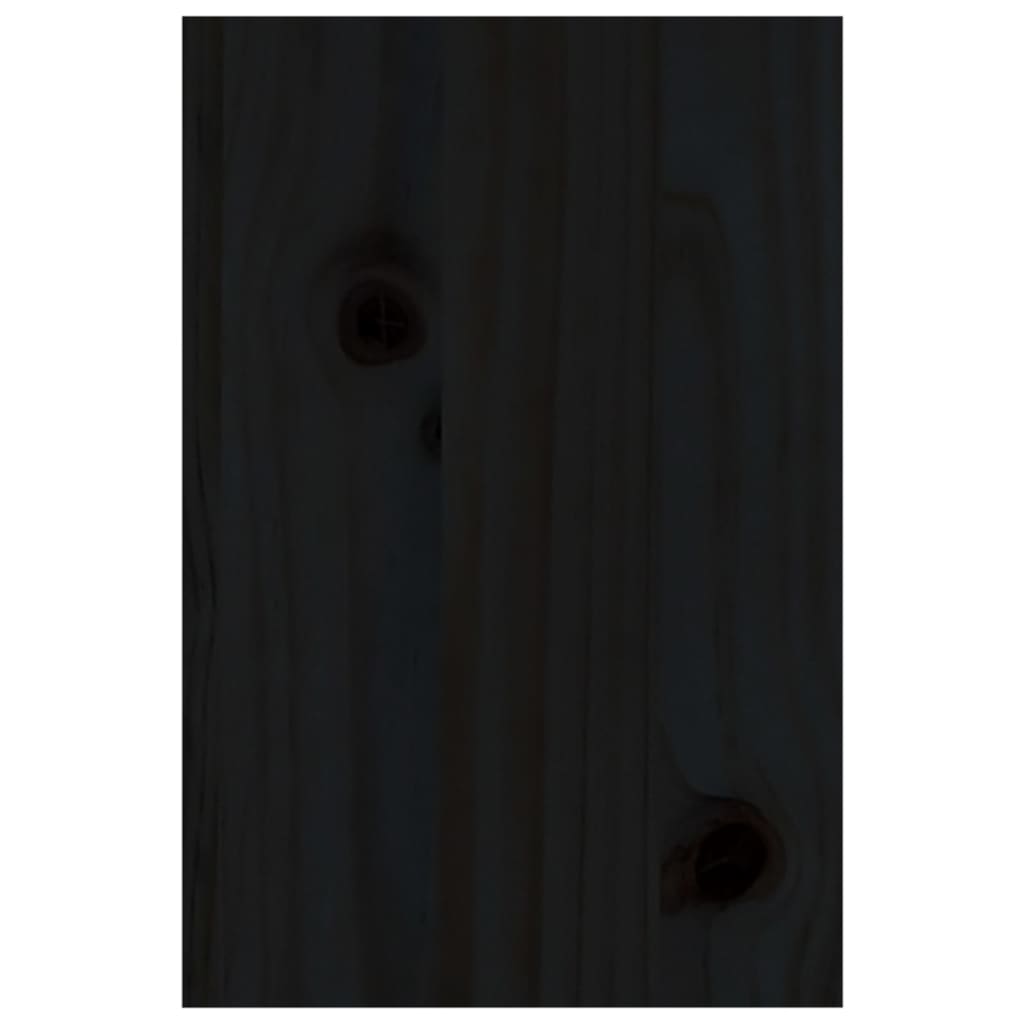 vidaXL Monitorstativ svart 81x20x30 cm heltre furu