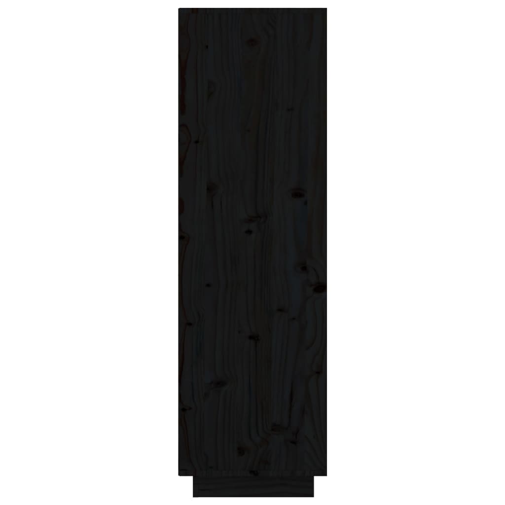 vidaXL Highboard svart 74x35x117 cm heltre furu