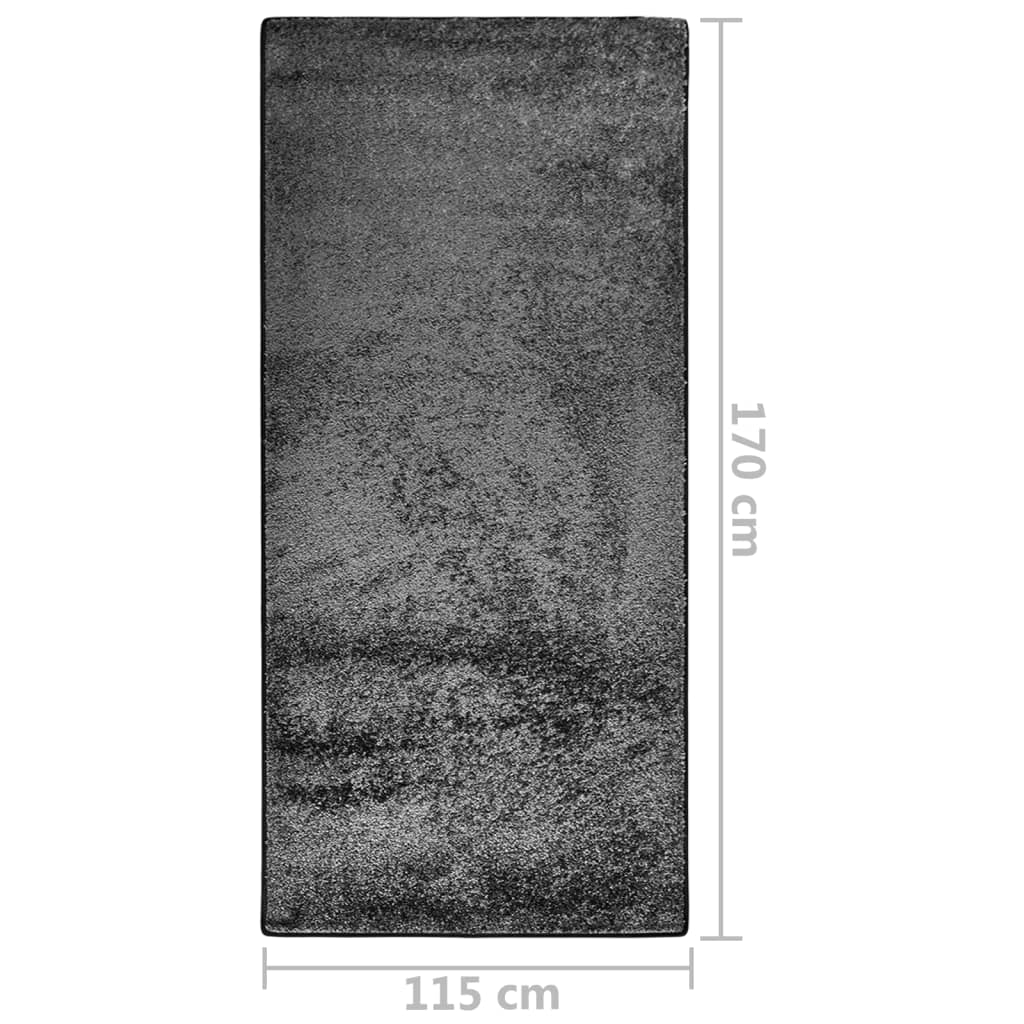 vidaXL Mykt luvteppe 115x170 cm sklisikker grå