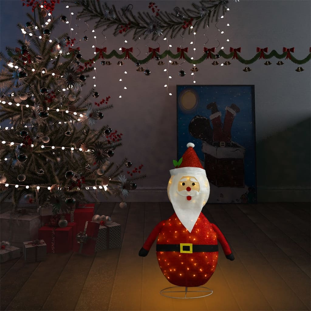 vidaXL Dekorativ julenissefigur LED luksusstoff 60 cm