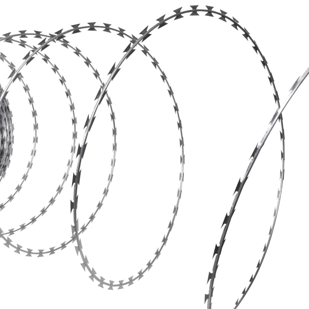 vidaXL Piggtråd spiralformet 2 stk galvanisert stål 60 m