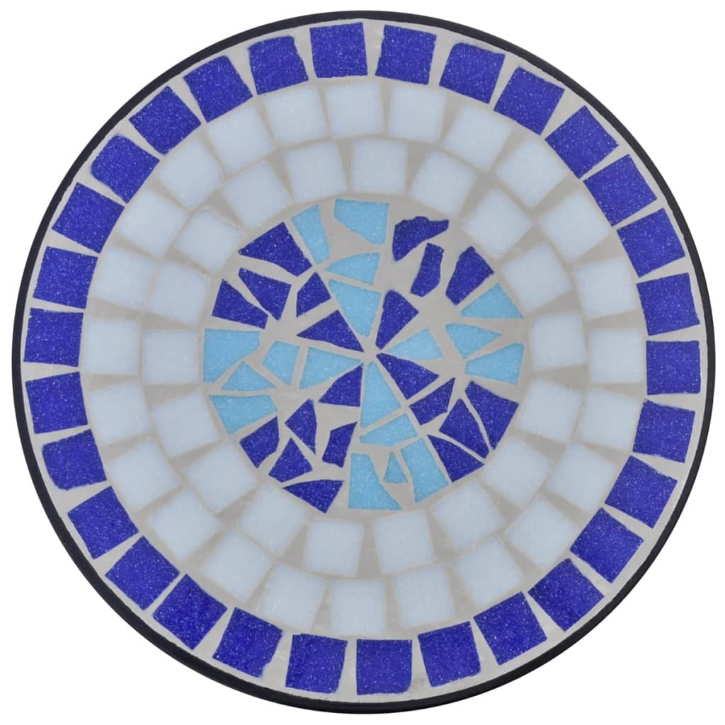 vidaXL Plantebord mosaikk blå hvit