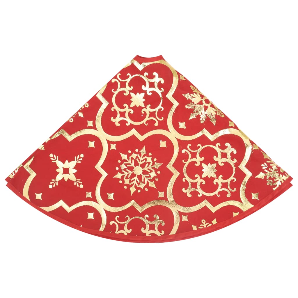 vidaXL Luksus juletreskjørt med sokk rød 150 cm stoff