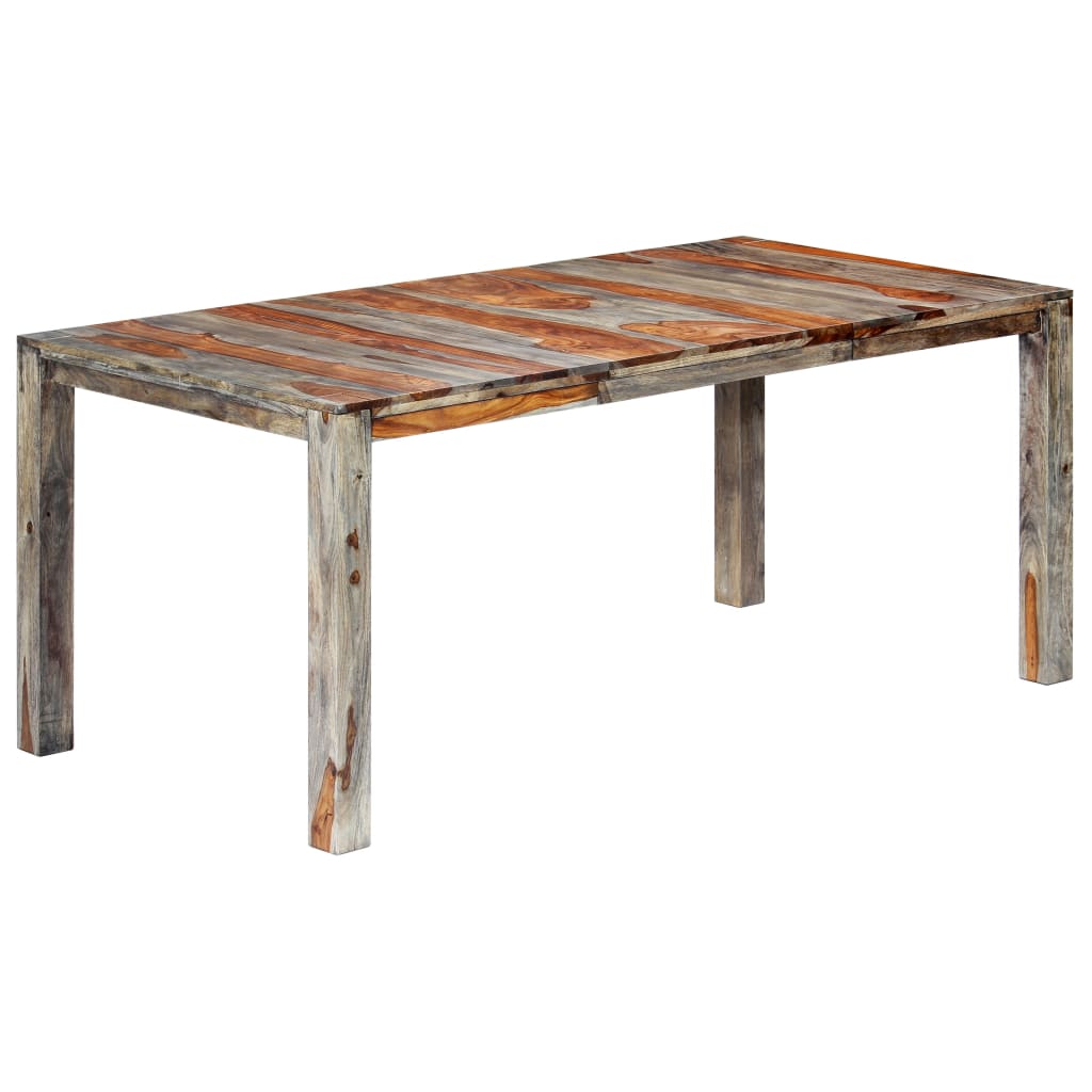 vidaXL Spisebord grå 180x90x76 cm heltre indisk rosentre