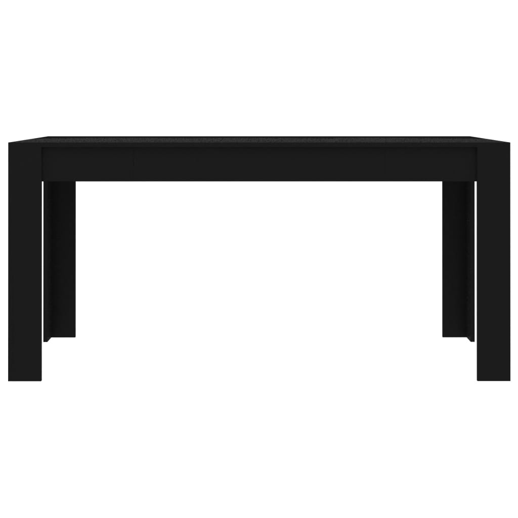 vidaXL Spisebord svart 160x80x76 cm sponplate