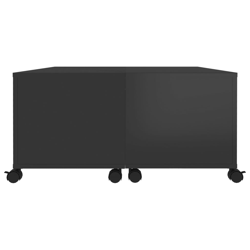 vidaXL Salongbord høyglans svart 75x75x38 cm sponplate