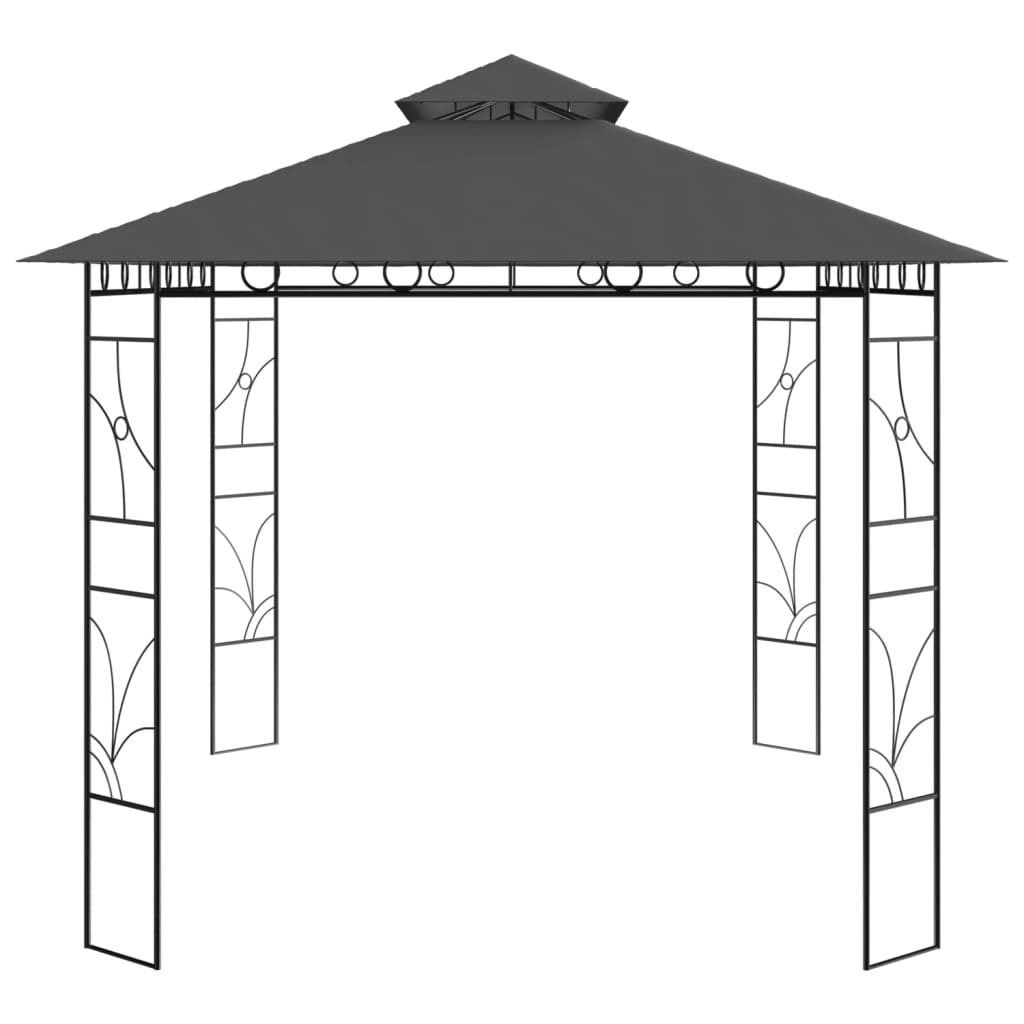 vidaXL Paviljong 4x3x2,7 m antrasitt 160 g/m²