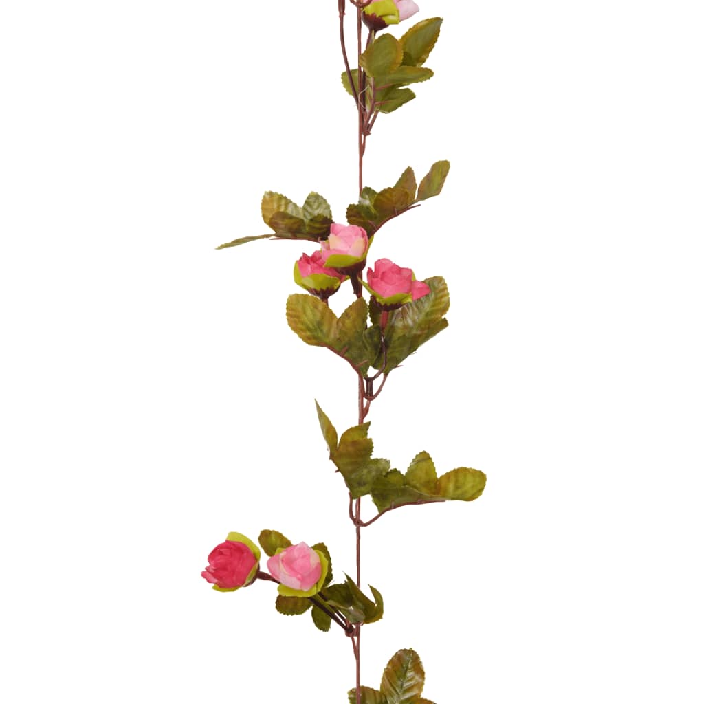 vidaXL Kunstige blomsterkranser 6 stk rose 215 cm