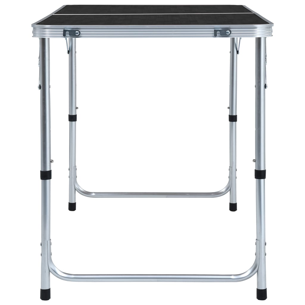 vidaXL Sammenleggbart campingbord grå aluminium 120x60 cm