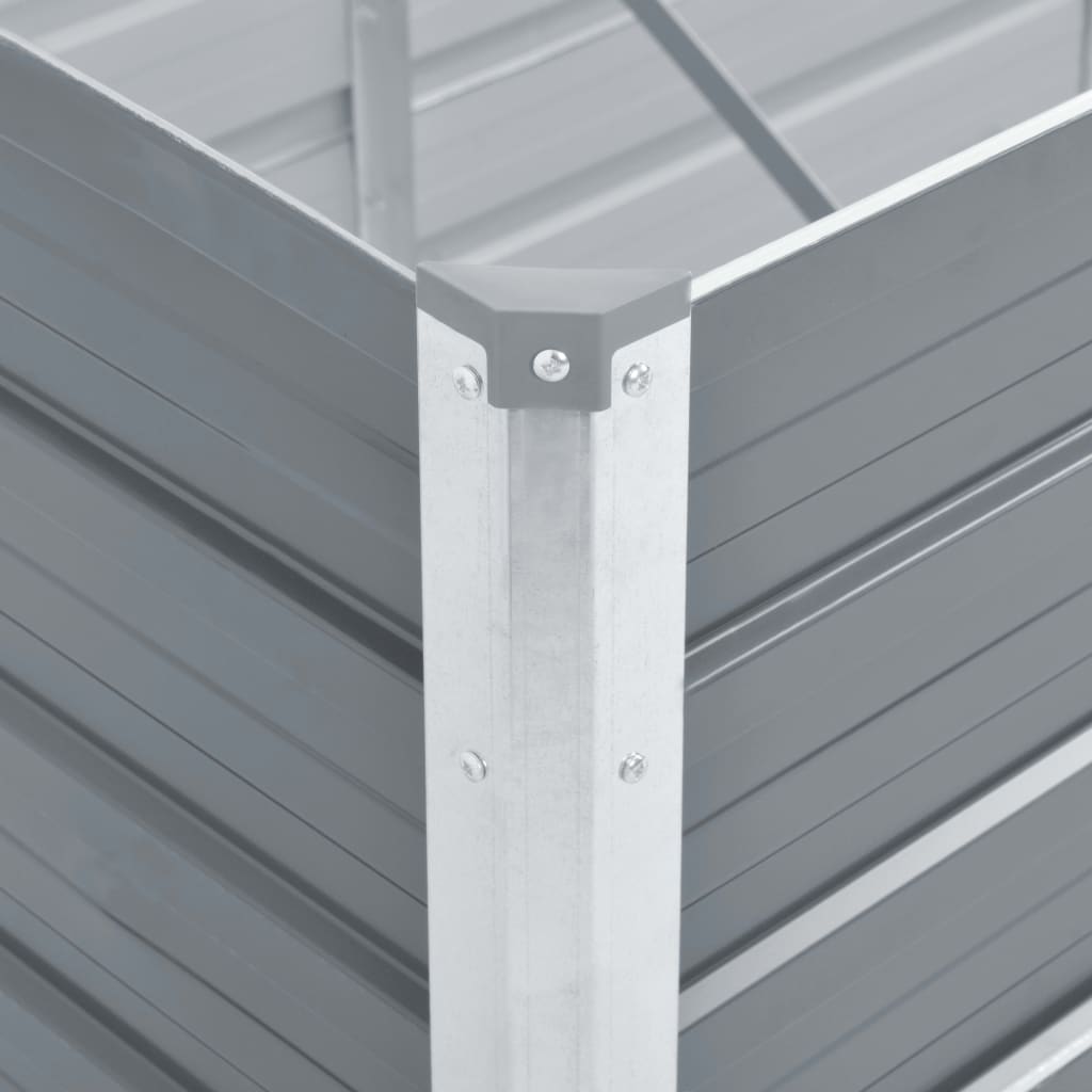 vidaXL Høybed galvanisert stål 100x40x45 cm grå