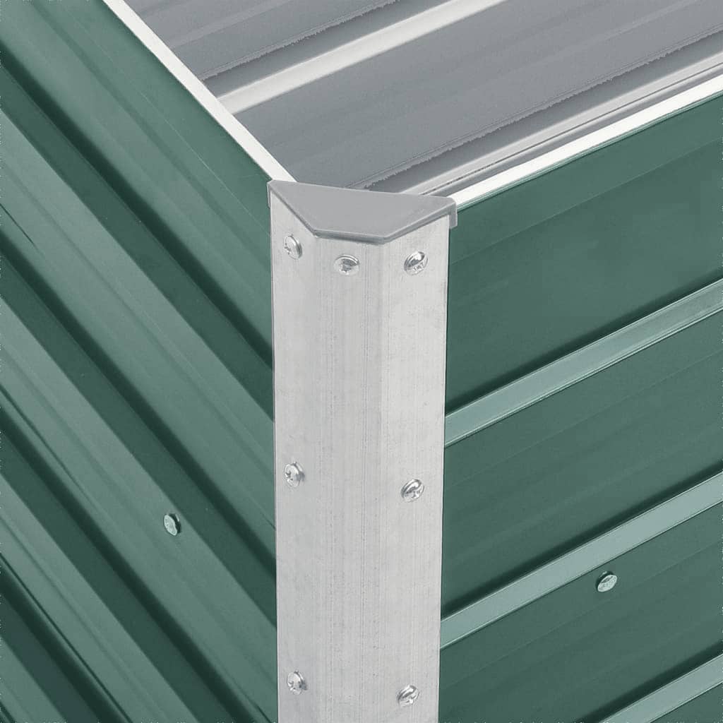 vidaXL Høybed galvanisert stål 240x40x45 cm grønn