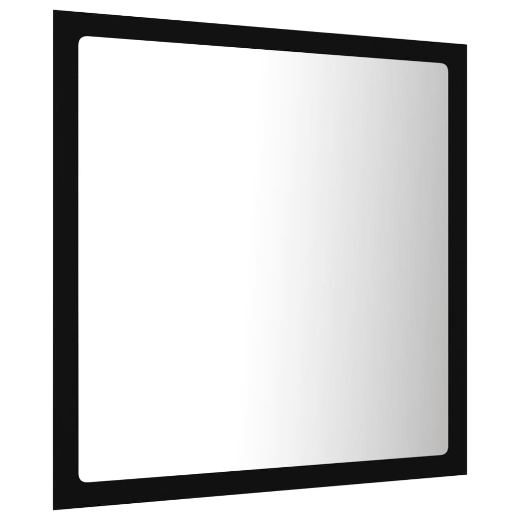 vidaXL Baderomsspeil LED svart 40x8,5x37 cm akryl
