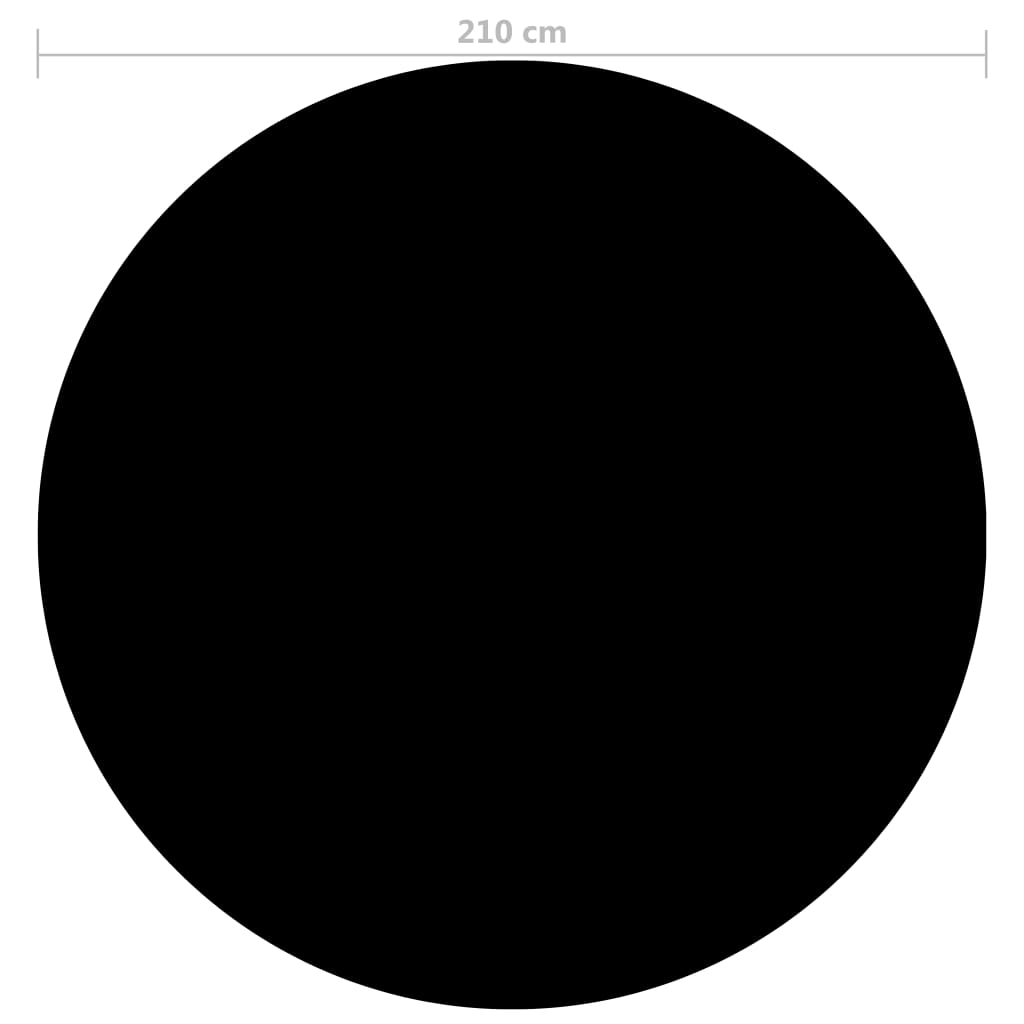 vidaXL Bassengtrekk svart 210 cm PE