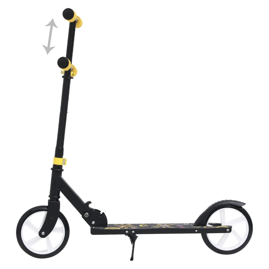 vidaXL Sparkesykkel for barn 2 hjul med justerbart styre gul