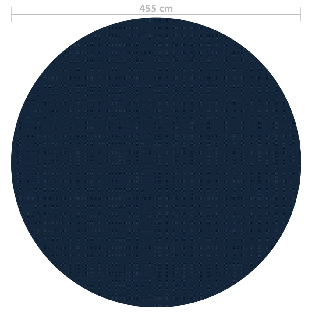 vidaXL Flytende solarduk til basseng PE 455 cm svart og blå