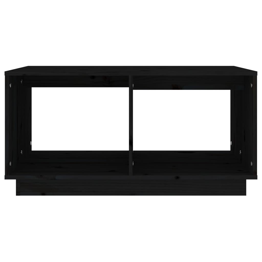 vidaXL Salongbord svart 80x50x40 cm heltre furu