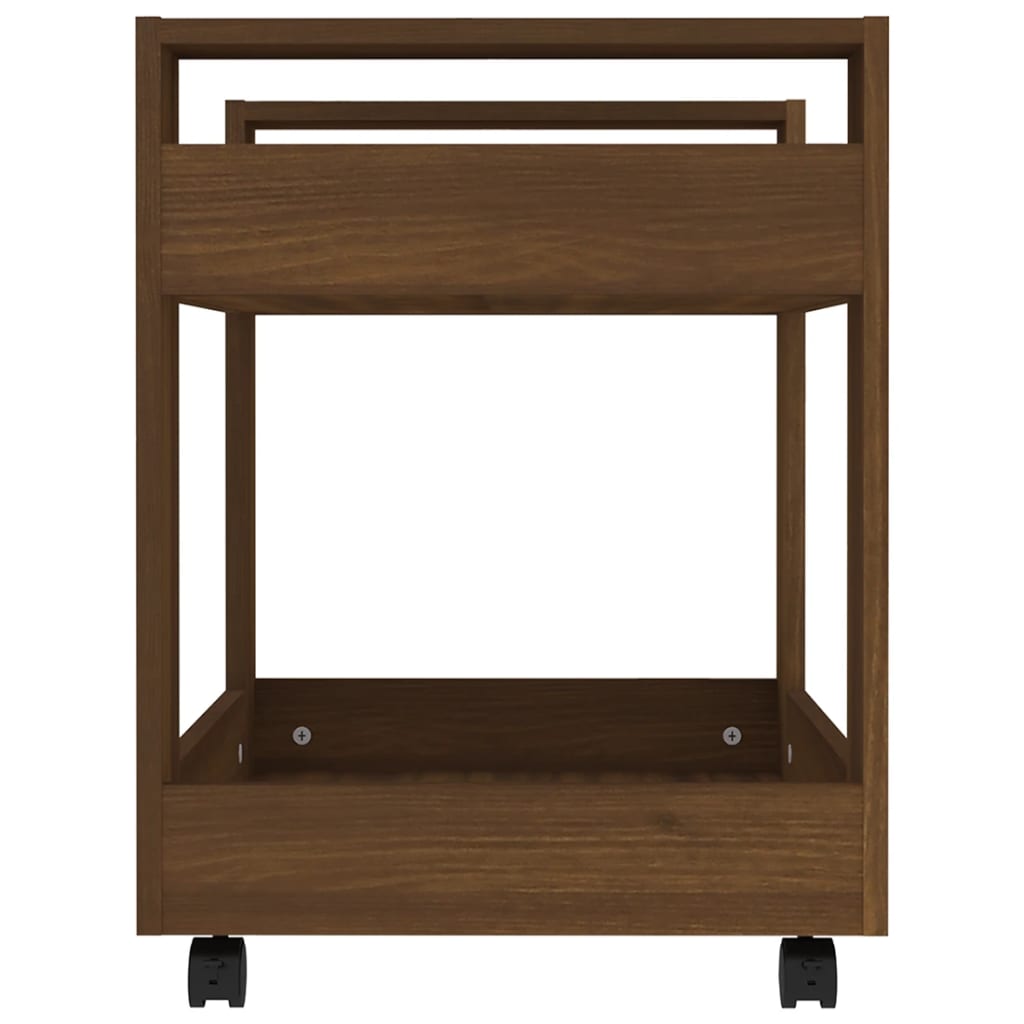 vidaXL Tralle til skrivebord brun eik 60x45x60 cm konstruert tre