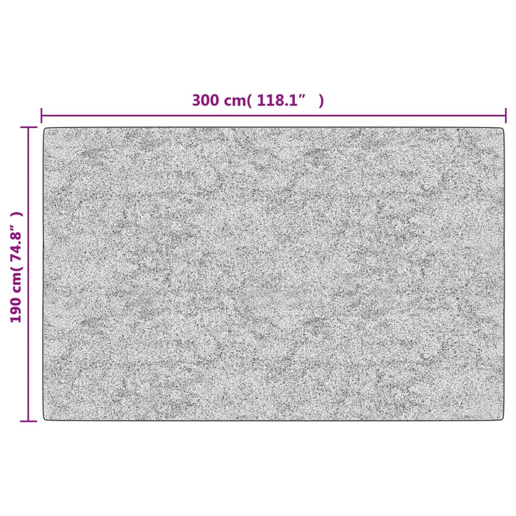 vidaXL Vaskbart teppe 190x300 cm lys beige sklisikker
