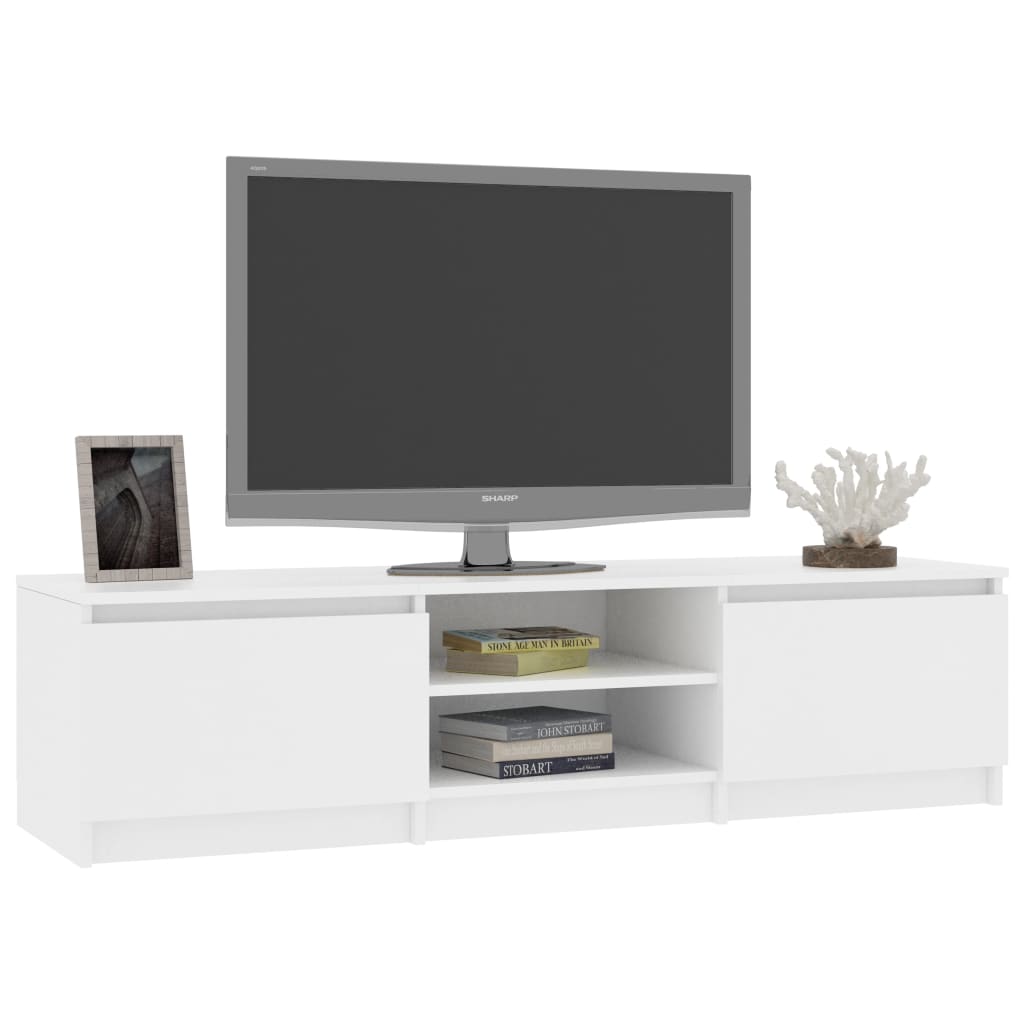 vidaXL TV-benk hvit 140x40x35,5 cm konstruert tre