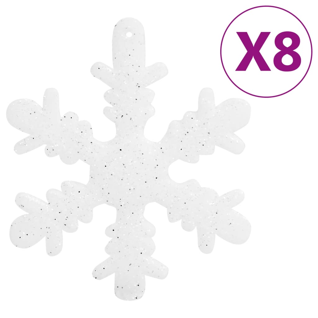 vidaXL Julekulesett 111 deler hvit polystyren