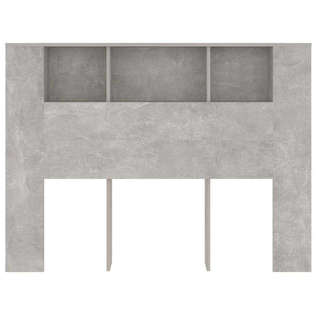 vidaXL Sengegavlskap betonggrå 140x18,5x104,5 cm
