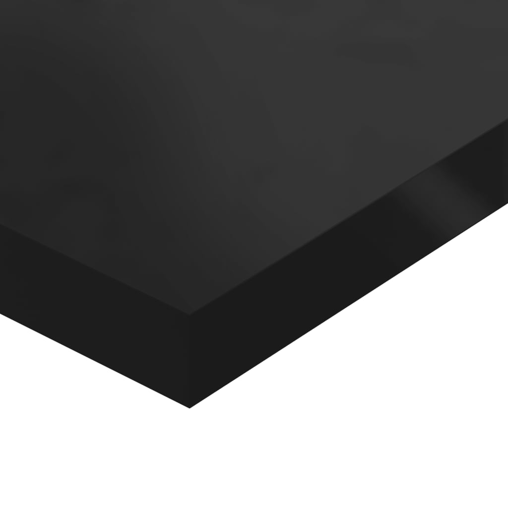 vidaXL Hylleplater 8 stk høyglans svart 60x10x1,5 cm sponplate