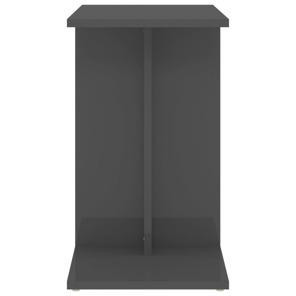 vidaXL Sidebord høyglans grå 50x30x50 cm sponplate