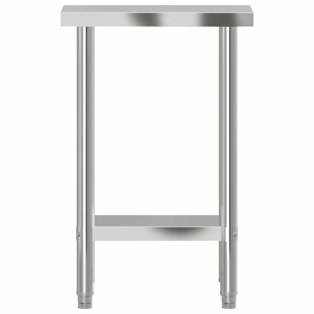 vidaXL Matlagingsbord for kjøkken 55x30x85 cm rustfritt stål