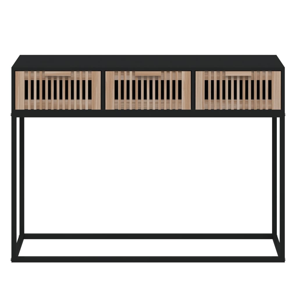 vidaXL Konsollbord svart 105x30x75 cm konstruert tre og jern