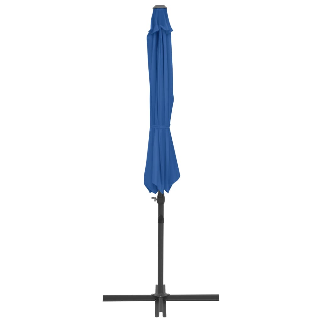 vidaXL Hengeparasoll med stålstang asurblå 300 cm