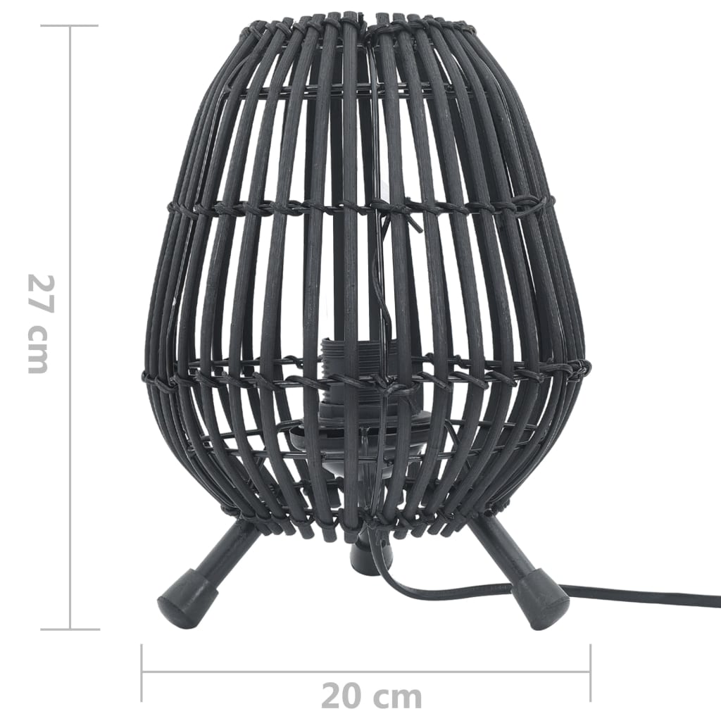 vidaXL Stående bordlampe svart 60 W 20x27 cm E 27