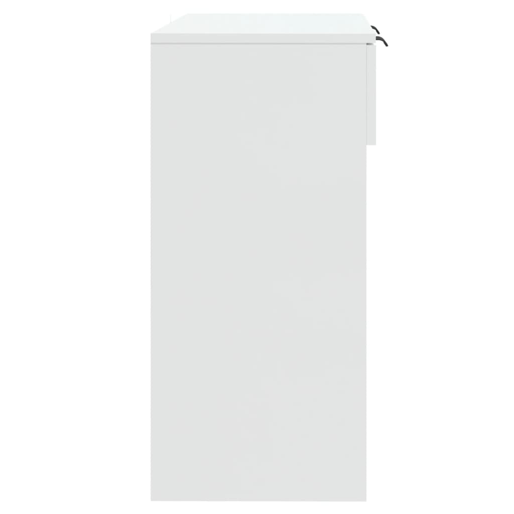 vidaXL Konsollbord høyglans hvit 90x36x75 cm konstruert tre