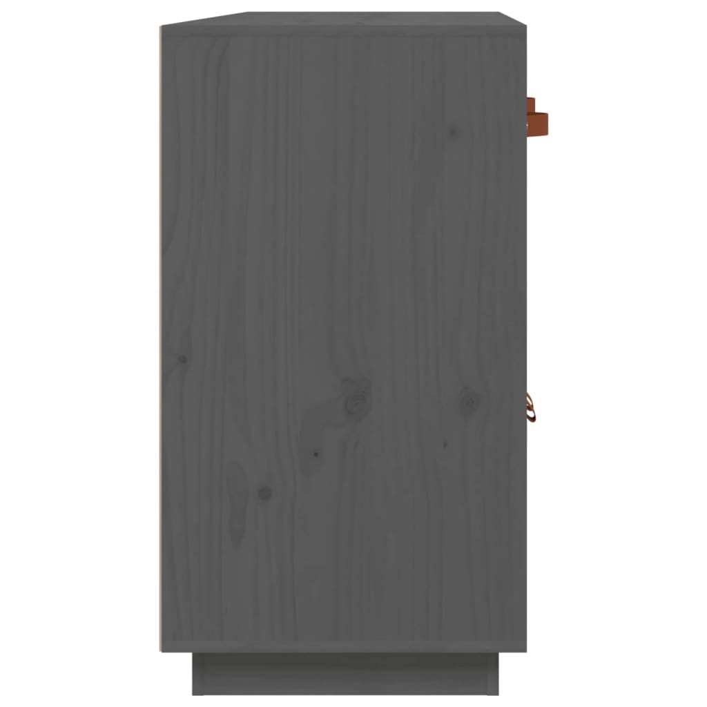 vidaXL Skjenk grå 98,5x40x75 cm heltre furu