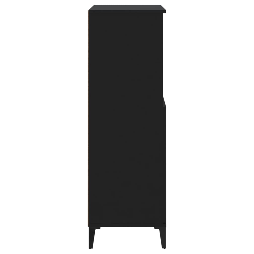 vidaXL Highboard svart 60x36x110 cm konstruert tre