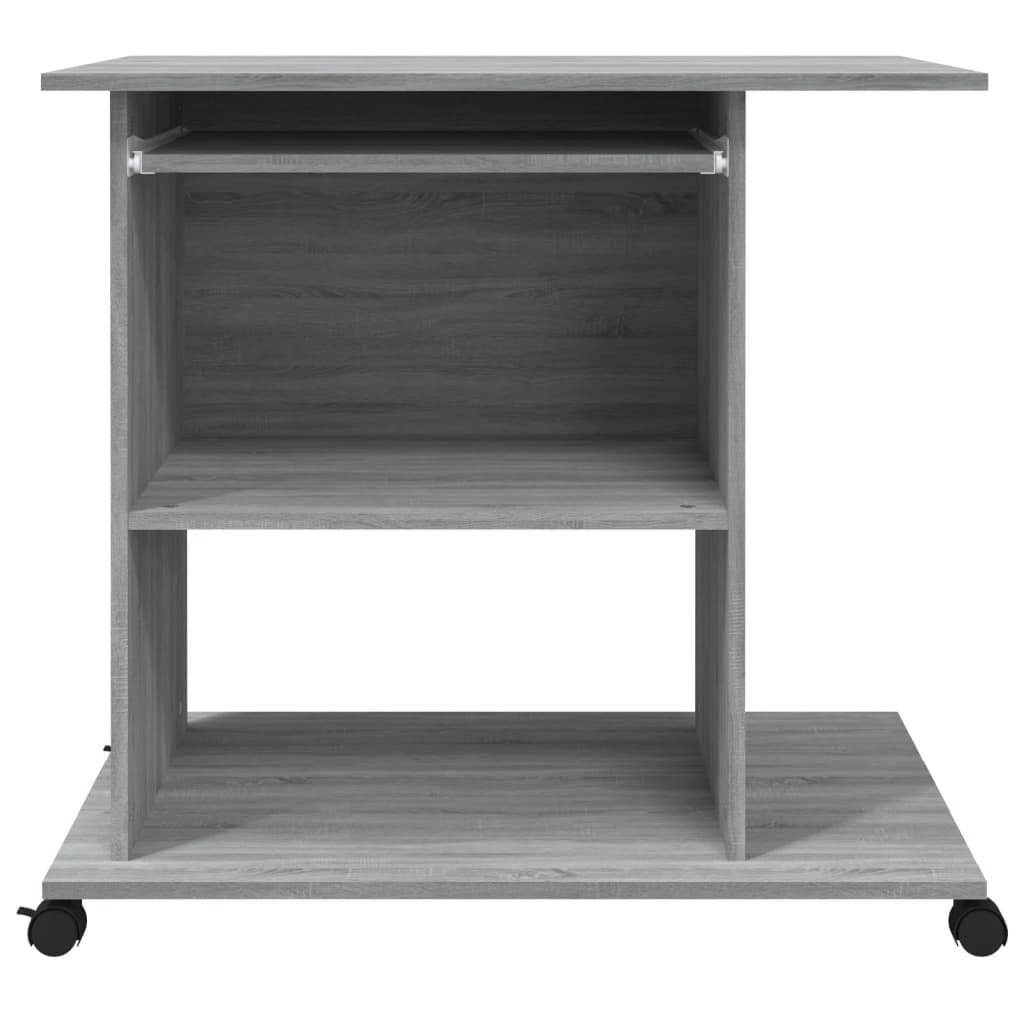 vidaXL Databord grå sonoma 80x50x75 cm konstruert tre
