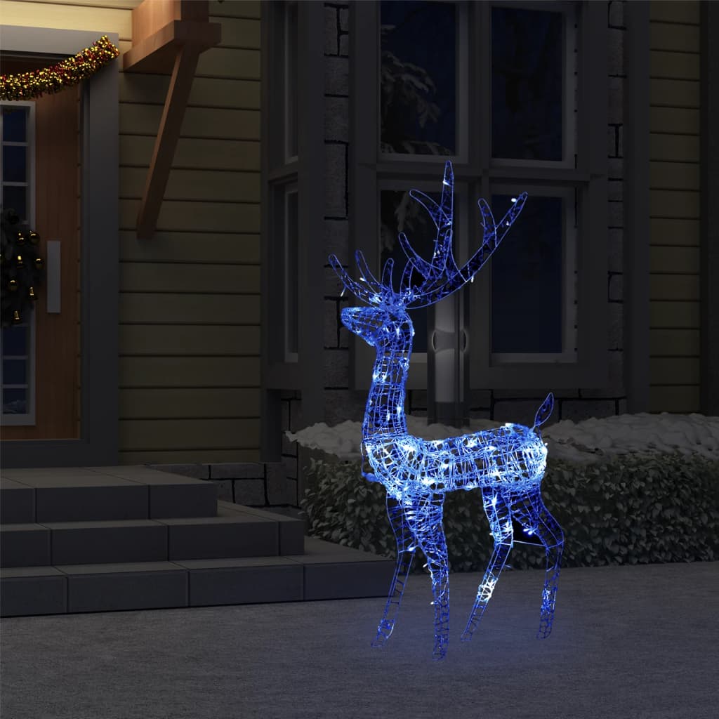 vidaXL Julereinsdyr dekorasjon akryl 140 LED 140 cm blå